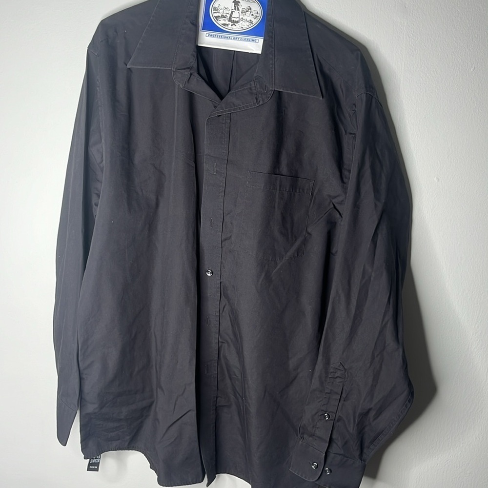 Men’s RBM black size 17 button down casual shirt